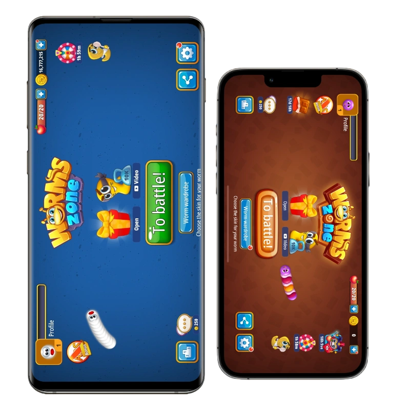 Worms Zone Mobile Mockup